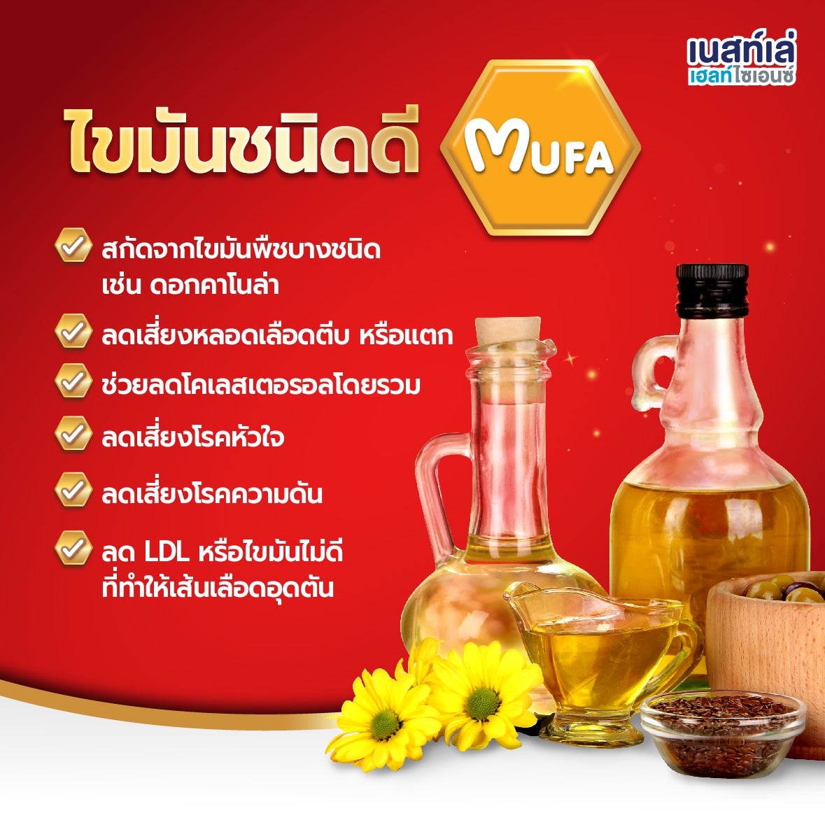 MUFA ไขมันมูฟ่า ไขมันดี